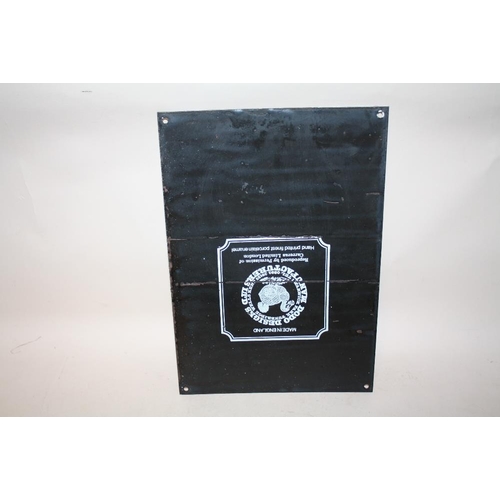 399 - A REPRODUCTION ENAMEL ADVERTISING SIGN FOR BLACK CATS CIGARETTES