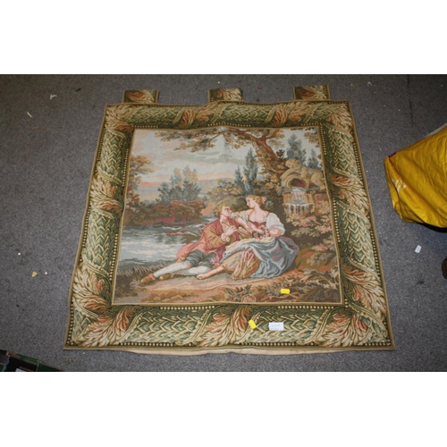 224A - A VINTAGE TAPESTRY WALL HANGING 88 x 89 cm