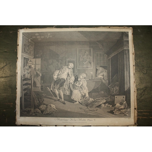 46 - A COLLECTION OF UNFRAMED ENGRAVINGS ENTITLED MARRIAGE OH-LA-MODE