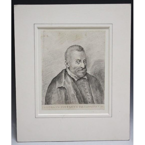 31 - AN EARLY PORTRAIT STUDY OF THE PHILOSOPHER FRIDERICUS PENDASIUS, pencil on paper, unsigned, unframed... 