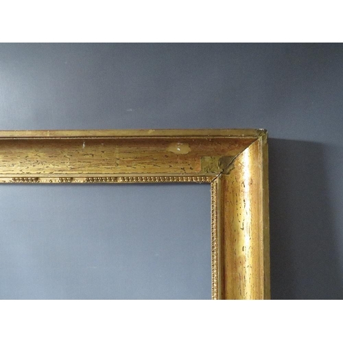 55 - AN 18TH CENTURY FRENCH GOLD FRAME, frame W 8 cm, frame rebate 35.5 x 55 cm