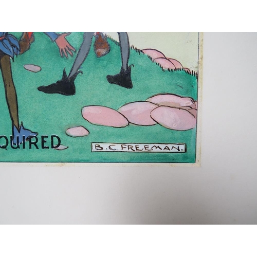 76 - BARBARA CONSTANCE FREEMAN.  Three illustrations for the covers of children's 'Magic Paint Books', no... 