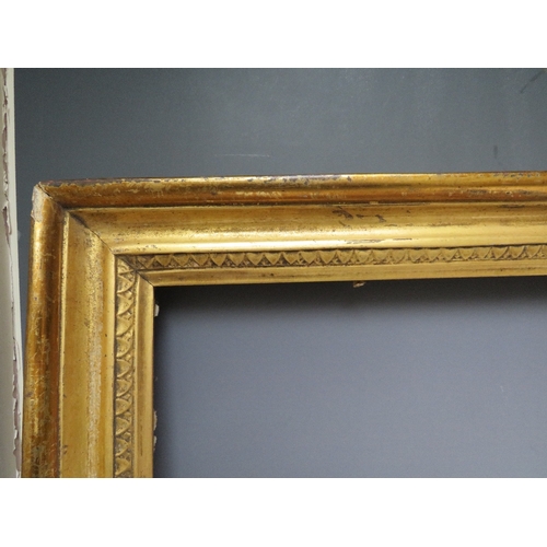 60 - A PAIR OF 18TH CENTURY GOLD FRAMED WITH DESIGN TO INNER EDGE AND INTEGRAL SLIP, frame W 5.5 cm, slip... 