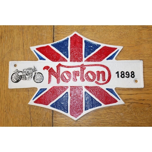 125 - ***TWO NORTON MOTORCYCLES PLAQUES