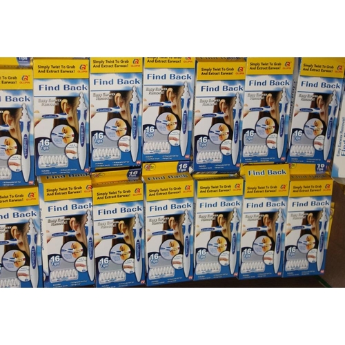 143 - THREE LARGE BOXES OF FIND IT BACK EAR WAX REMOVER