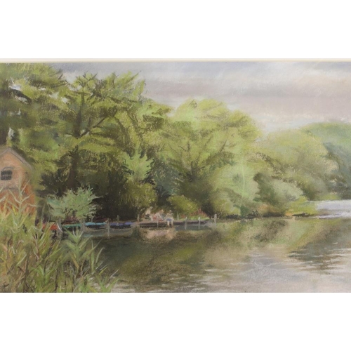 26 - A COLLECTION OF PASTEL PICTURES AND WATERCOLOURS TO INCLUDE A PAIR OF PASTEL PICTURES BY MARMEY SMIT... 