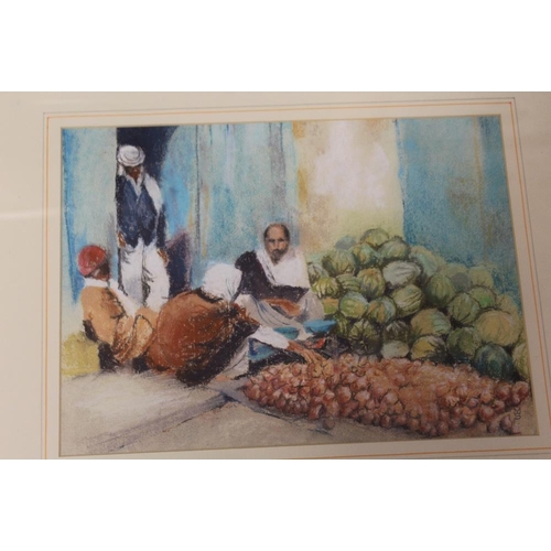 26 - A COLLECTION OF PASTEL PICTURES AND WATERCOLOURS TO INCLUDE A PAIR OF PASTEL PICTURES BY MARMEY SMIT... 