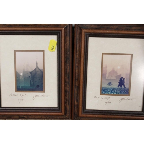 12 - A UNFRAMED PASTEL PICTURE OF A SQUIRREL ON A BRANCH TOGETHER WITH TWO SIGNED LIMITED EDITION GLYN MA... 