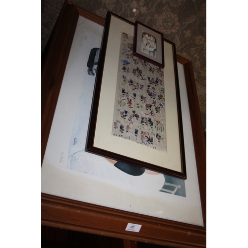 20 - A COLLECTION OF SIGNED LIMITED EDITION PRINTS, ONE ENTITLED 'NUDO' SIGNED AUTOLA TOGETHER WITH A FRA... 