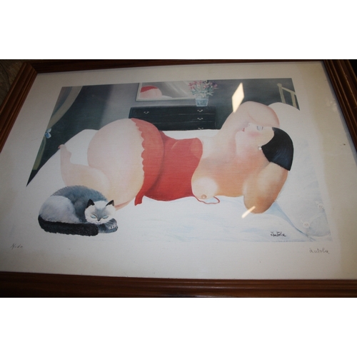 20 - A COLLECTION OF SIGNED LIMITED EDITION PRINTS, ONE ENTITLED 'NUDO' SIGNED AUTOLA TOGETHER WITH A FRA... 