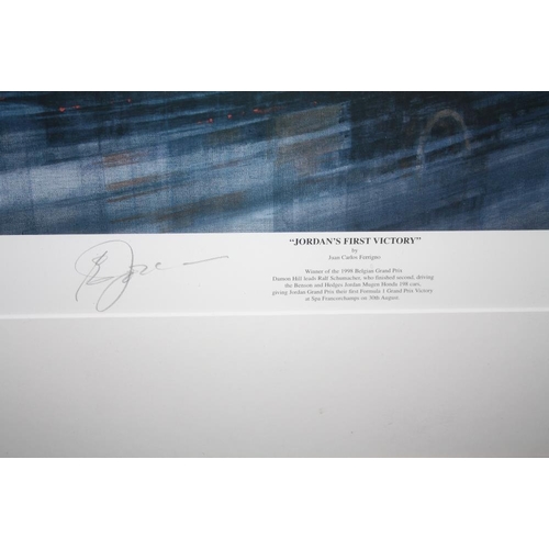 10 - JUAN CARLOS FERRIGNO (1960). 'Jordan's First Victory', signed limited edition coloured print, No 743... 