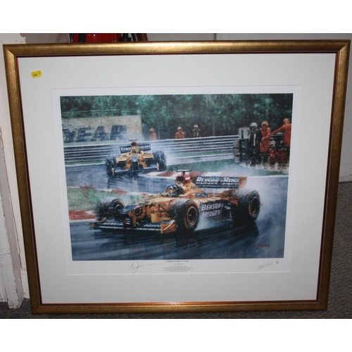 10 - JUAN CARLOS FERRIGNO (1960). 'Jordan's First Victory', signed limited edition coloured print, No 743... 