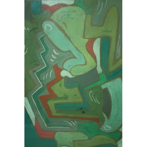 100 - SCHOOL OF EVIE SYDNEY HONE (1894-1955). Abstract composition 'Warm & Cold', see inscription verso, b... 