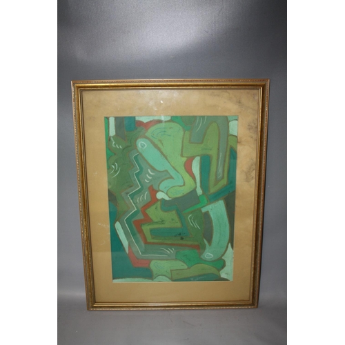 100 - SCHOOL OF EVIE SYDNEY HONE (1894-1955). Abstract composition 'Warm & Cold', see inscription verso, b... 