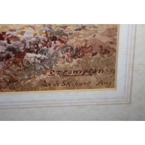 105 - EDWARD THEODORE COMPTON (1849-1921). 'Loch Skiport', signed lower right and dated 189?, watercolour,... 
