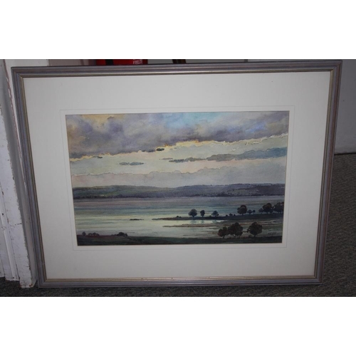106 - EDWARD LOXTON KNIGHT (1905-1993). An Estuary landscape, signed lower right, watercolour, framed and ... 