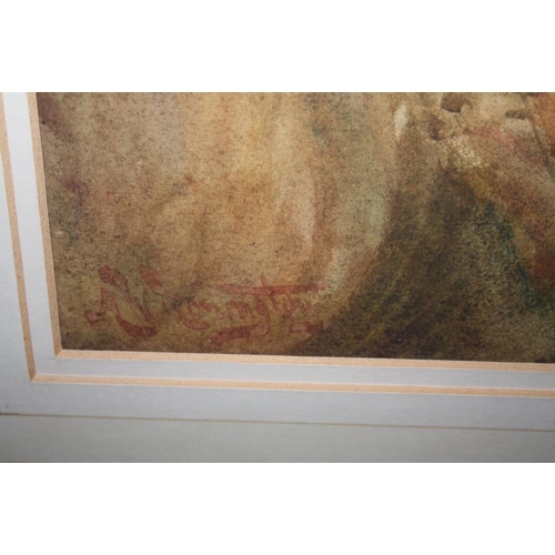 109 - A WIGGINGTON (XX). An English cornfield landscape, signed lower left, watercolour, gilt framed and g... 