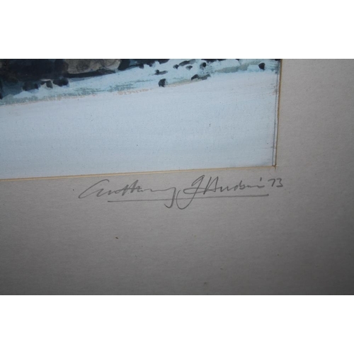 110 - ANTHONY G HUDSON (XIX). 'Harbour at Cadgwith' and 'St Ives Harbour', signed lower right to the mount... 