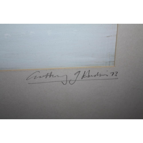 110 - ANTHONY G HUDSON (XIX). 'Harbour at Cadgwith' and 'St Ives Harbour', signed lower right to the mount... 