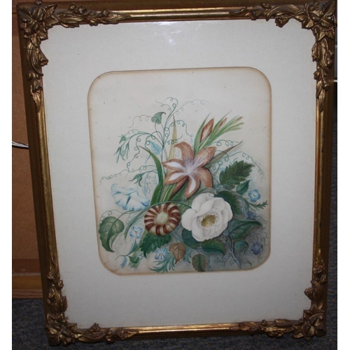 114 - ENGLISH SCHOOL (XX). Floral study, watercolour, gilt framed and glazed, 25.5 x 21 cm