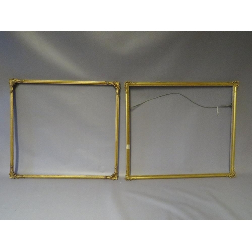 65 - A SELECTION OF EIGHT LATE 19TH / EARLY 20TH CENTURY GOLD DECORATIVE WATERCOLOUR FRAMES, with some re... 