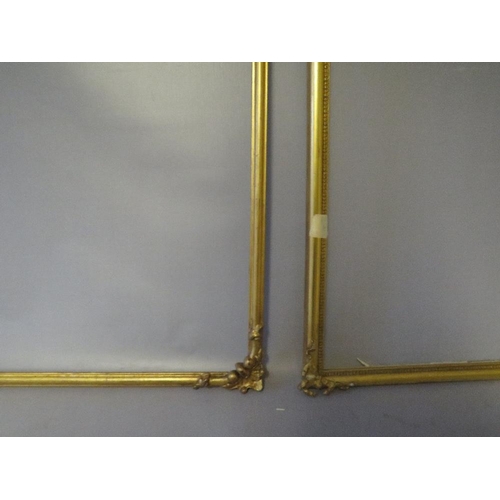 65 - A SELECTION OF EIGHT LATE 19TH / EARLY 20TH CENTURY GOLD DECORATIVE WATERCOLOUR FRAMES, with some re... 