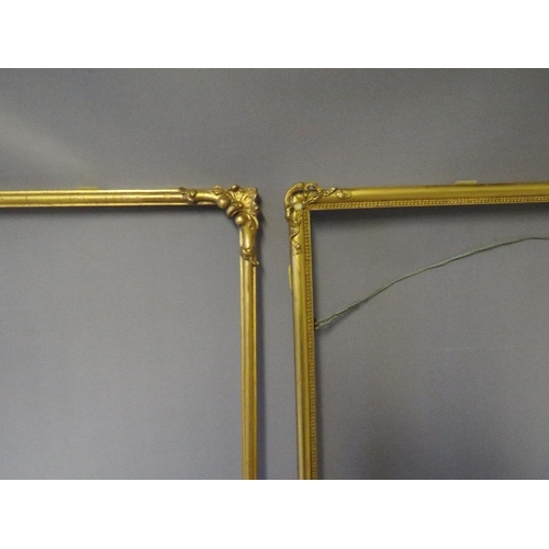65 - A SELECTION OF EIGHT LATE 19TH / EARLY 20TH CENTURY GOLD DECORATIVE WATERCOLOUR FRAMES, with some re... 