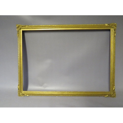65 - A SELECTION OF EIGHT LATE 19TH / EARLY 20TH CENTURY GOLD DECORATIVE WATERCOLOUR FRAMES, with some re... 