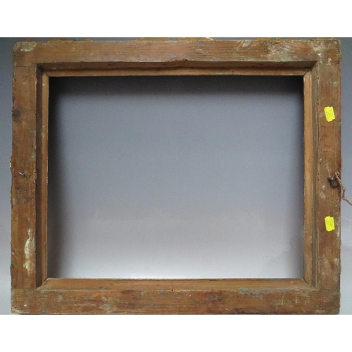 67 - A LATE 18TH / EARLY 19TH CENTURY GOLD DECORATIVE FRAME, with corner embellishments, frame W 8 cm,  r... 