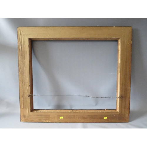 79 - A LATE 19TH / EARLY 20TH CENTURY FAUX TORTOISESHELL DUTCH FRAME, frame W 9 cm, rebate 54 x 65 cm