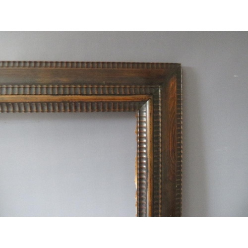 80 - A 19TH CENTURY DUTCH DECORATIVE WOODEN FRAME, frame W 9.5 cm, rebate 48 x 57 cm