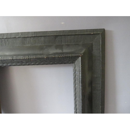 83 - A LATE 19TH / EARLY 20TH CENTURY DUTCH EBONISED FRAME, frame W 13 cm, rebate 42 x 32 cm