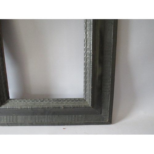 83 - A LATE 19TH / EARLY 20TH CENTURY DUTCH EBONISED FRAME, frame W 13 cm, rebate 42 x 32 cm