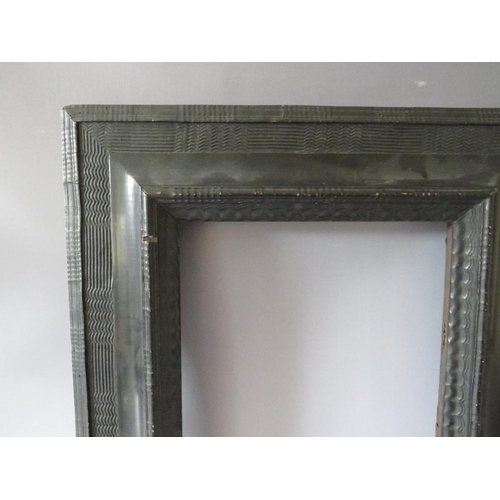83 - A LATE 19TH / EARLY 20TH CENTURY DUTCH EBONISED FRAME, frame W 13 cm, rebate 42 x 32 cm