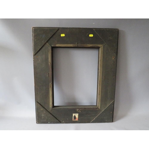 83 - A LATE 19TH / EARLY 20TH CENTURY DUTCH EBONISED FRAME, frame W 13 cm, rebate 42 x 32 cm