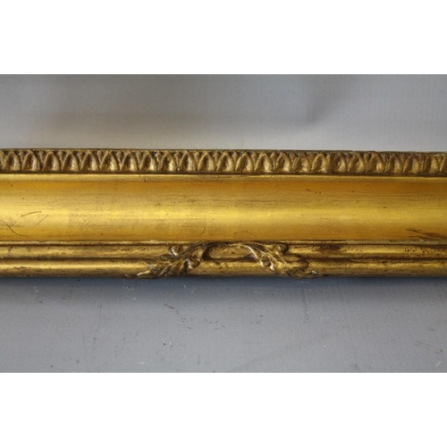 94 - A GEORGIAN GILT FRAME WITH EGG AND DART DESIGN TO INNER EDGE, frame W 5.5 cm, rebate 57 x 43 cm