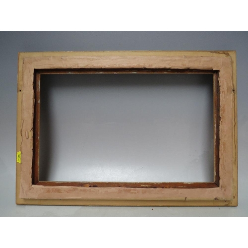 95 - THREE VARIOUS LATE 19TH / EARLY 20TH CENTURY GOLD FRAMES - ALL A/F, average frame W 5 cm, average re... 