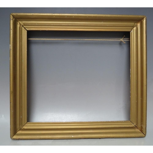 95 - THREE VARIOUS LATE 19TH / EARLY 20TH CENTURY GOLD FRAMES - ALL A/F, average frame W 5 cm, average re... 