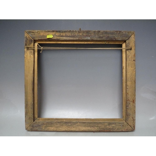 95 - THREE VARIOUS LATE 19TH / EARLY 20TH CENTURY GOLD FRAMES - ALL A/F, average frame W 5 cm, average re... 