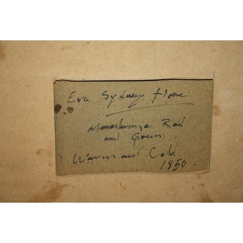 99 - SCHOOL OF EVIE SYDNEY HONE (1894-1955). Abstract composition 'Warm & Cold', see inscription verso, b... 