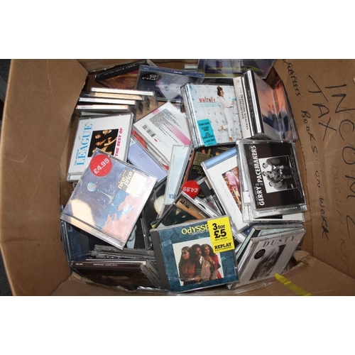 161 - A BOX OF CDS AND DVDS ETC. (A/F - HOUSE CLEARANCE)