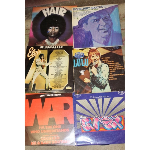 122 - A COLLECTION OF LP RECORDS TO INCLUDE T. REX, ELVIS PRESLEY, THE EVERLY BROTHERS ETC.