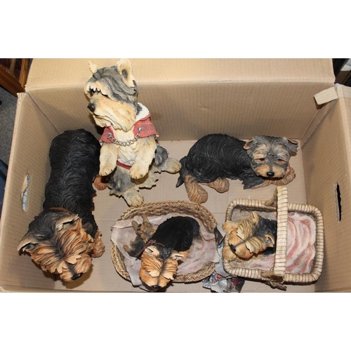 126 - A COLLECTION OF LARGE YORKSHIRE TERRIER FIGURES TO INCLUDE COUNTRY ARTISTS EXAMPLES