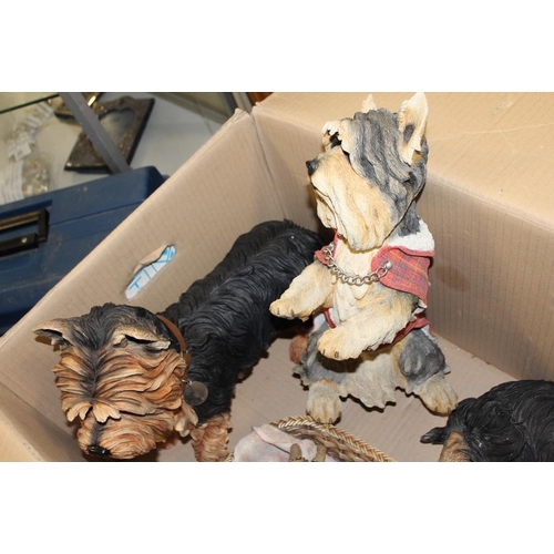 126 - A COLLECTION OF LARGE YORKSHIRE TERRIER FIGURES TO INCLUDE COUNTRY ARTISTS EXAMPLES