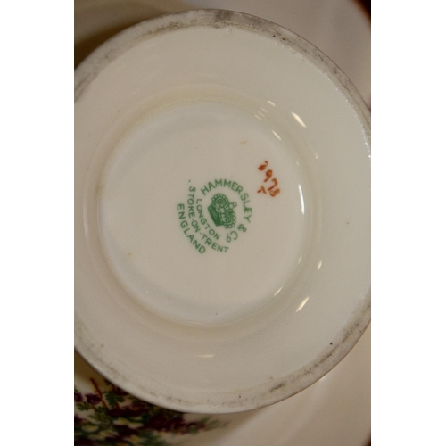 139 - A BOX OF HAMMERSLEY 3978 PATTERN FLORAL SIX PERSON CHINA TEA SET