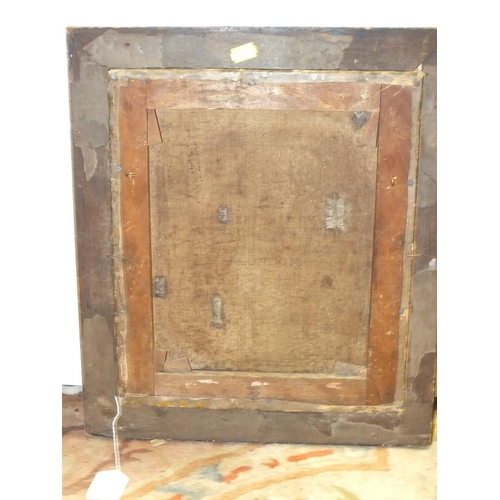 10 - (XIX) ENGLISH SCHOOL. Cottage interior scene with young girl peeling vegetables, and a black cat, un... 