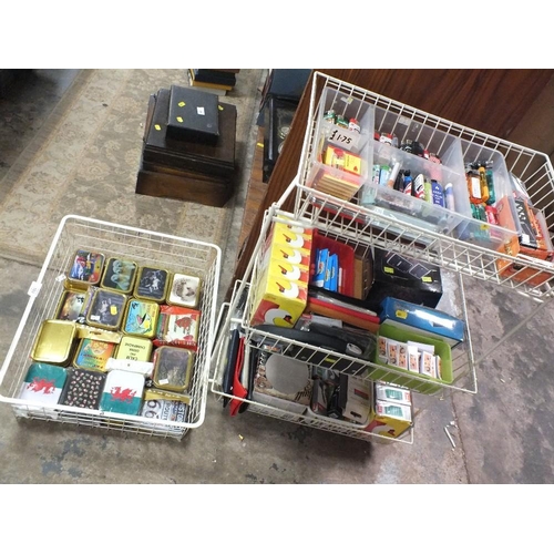 103 - A THREE TIER SHOP DISPLAY STAND CONTAINING SMOKING RELATED ITEMS TO INCLUDE LIGHTERS, POUCHES ETC., ... 