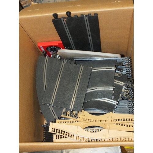 118 - THREE BOXES CONTAINING A SELECTION OF ITEMS TO INCLUDE A BOX OF CREDIT CARD READERS, HOOPLA GAME, TH... 