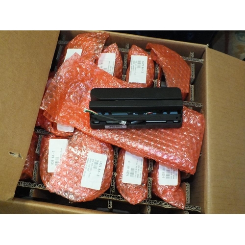 118 - THREE BOXES CONTAINING A SELECTION OF ITEMS TO INCLUDE A BOX OF CREDIT CARD READERS, HOOPLA GAME, TH... 
