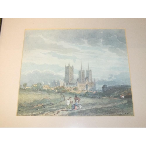 16 - A COLLECTION OF ASSORTED PRINTS TOGETHER WITH AN ANTIQUE PENCIL DRAWING BY GEORGE WILLOUGHBY MAYNARD... 